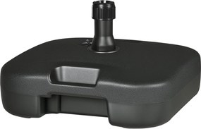 Outsunny Homokkal és Víz­zel Tölthető Napernyőtartó Alap Lekerekített Sarkokkal HDPE Műanyag Fekete 46 x 45 x 26 cm, Max. 30 kg | Aosom