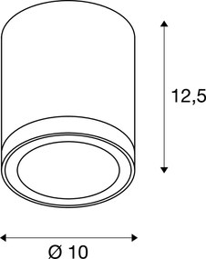 SLV ENOLA ROUND 1003427 Süllyesztett mennyezeti lámpa 1x11W/LED 3000/4000K 960LM IP65