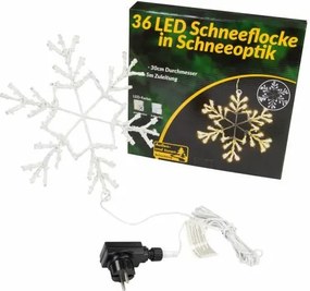NEXOS Hópehely 36 LED Meleg fehér 30 cm