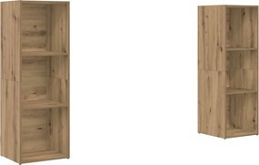 vidaXL TV szekrény garnitúra 2 pcs Artisan tölgy 107 x 35 x 37 cm