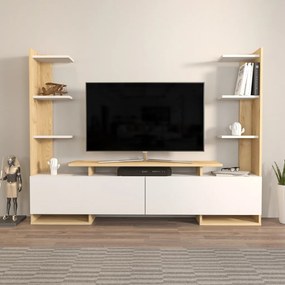Ava - Oak, White