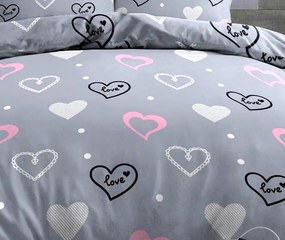 Pamut ágynemű ROMEA GREY 3 részes 140X200 cm 3725 Ft