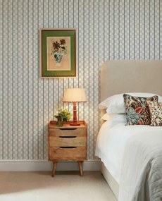 Esselle Home A La Mode Ponty törtfehér-zöld csíkos vlies tapéta – 100613EH