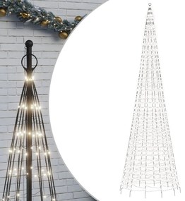 hideg fehér LED karácsonyfa zászlórúdra 1534 LED 500 cm