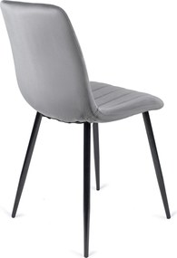 Krzesło IBIS Szare Welurowe
