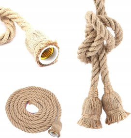 Mennyezeti Lámpa Lógó Kötél Dupla Loft E27 Két Fénypont