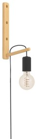 Eglo 44013 - Fali lámpa POCKLEY 1xE27/10W/230V barna/fekete