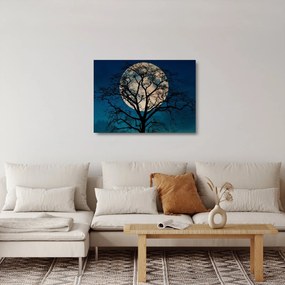 Fa képe teliholdkor (üvegen) (70x50 cm)