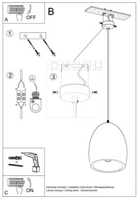 Fehér függőlámpa kerámia búrával ø 30 cm Fonsie – Sollux