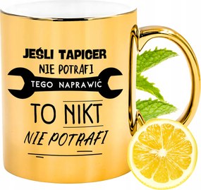 Prémium Arany Fényes Bögre Kárpitos Ajándék Nyomtatott Fotó