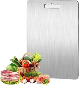 Rozsdamentes acél konyhai vágódeszka Nagy konyhai 46x30 cm