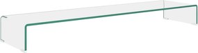 vidaXL Átlátszó üveg TV/monitor állvány 120x30x13 cm