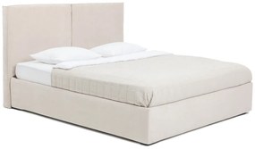 Bézs kárpitozott ágyneműtartós franciaágy ágyráccsal 180x200 cm Thessa Bold – Bonami Selection