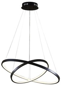 LED Csillár zsinóron LEA LED/35W/230V 4000K átm. 60 cm fekete