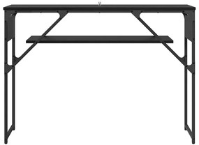 vidaXL Konzolasztal Fekete tölgy 105x30x75cm Faanyag