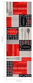 Cuisine&quot; mosható konyhai szőnyeg 45 x 150 cm&quot;