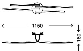 Briloner 3340-042 - LED dimmelhető mennyezeti lámpa TWIN 4x7,5W/230V