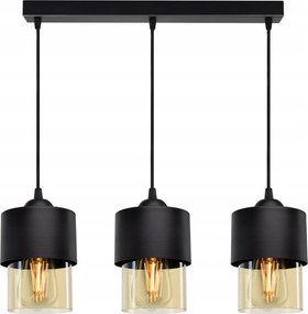 Függő lámpa Csillár lámpabúra Fém Üveg Méz Led