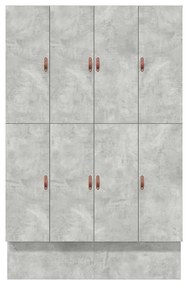 Ágykeret tárolóval Beton Szürke 236.5 x 140 x 31.5 cm Faanyag
