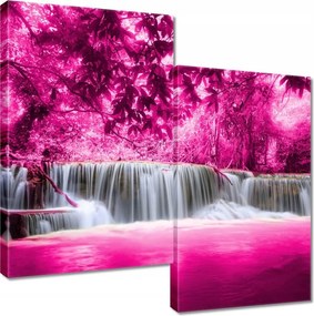 Vászonkép 60x60 Rózsaszín vízesés