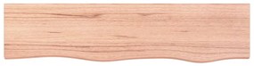 világosbarna kezelt tömör tölgyfa fali polc 80x20x2 cm