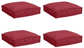 Raklap párna ülőfelülethez 4 pcs Bordó 40 x 40 x 8 cm