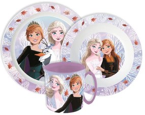 Disney Jégvarázs Autumn Leaves étkészlet, micro műanyag szett bögrével 390 ml