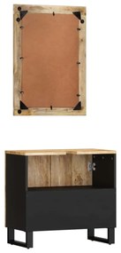 2 részes tömör mangófa fürdőszobai bútorszett