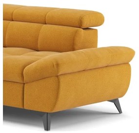 Narancssárga MARANO balos sarokkanapé ággyá nyitható, L alakú