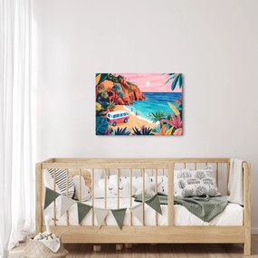 Kép - Lakóautó az óceánnál (70x50 cm)