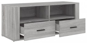 szürke sonoma színű szerelt fa TV-szekrény 100 x 35 x 40 cm