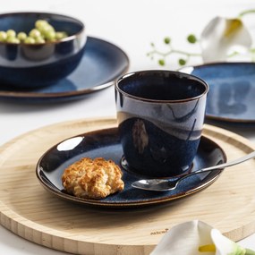 Altom Kerámia csésze alátéttel Reactive Navy Blue310 ml