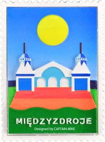 Postaláda alakú mágnes tengeri motívummal