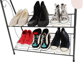 Polcállvány, 3 polcos, sötét szürke, VERUMA