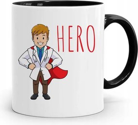 Fekete Bögre Orvos Doktornak Hero nyomott mintával