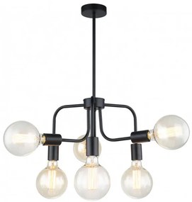 ITALUX MDM-3678-6-BK KRISTY Glamour Csillár Fekete E27 IP20