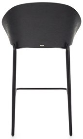 Fekete-szürke bárszék (ülésmagasság 65 cm) Eamy – Kave Home