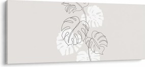 Kép - Vonalkép monstera N⁰3 (120x50 cm)