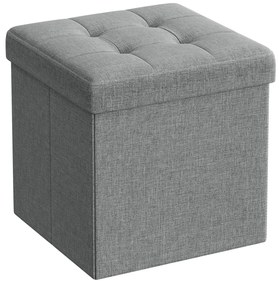 Tárolóhelyes taburet OTTOMAN 30x30 cm, szürke