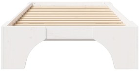 Ágykeret Fehér Fa 90 x 190 cm Minimalista Ágykeret