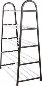 Verk 27254 Cipőtartó 10 pár cipőhöz, fekete és ezüst