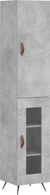 vidaXL betonszürke szerelt fa magasszekrény 34,5x34x180 cm