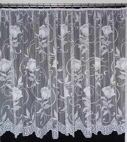 Mg Függöny jacquard 4075 Fehér 200x160 kész szalaggal