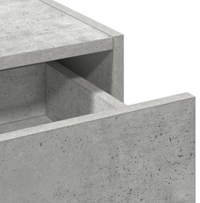 Fali Akasztós Sminkasztal Beton Szürke 100x40x70 cm