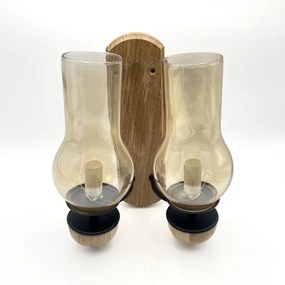 Brilagi - LED Fali lámpa COTTAGE 2xE14/40W/230V tölgy/barna