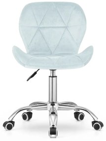 Dolgozószobai szett íróasztal TAYLOR 80x50 cm sonoma tölgy + irodai szék AVOLA VELVET világoskék