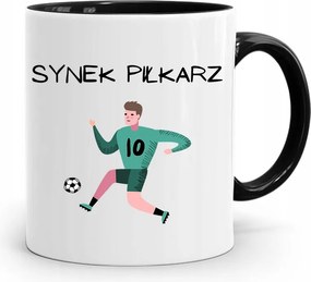 Bögre Fekete Ajándék Fiú Labdarúgó nyomott mintával