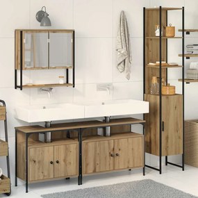 Fürdőszoba bútor szett 4 pcs kézműves tölgy 33 x 33 x 185.5 cm