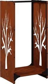 vidaXL tűzifa állvány 40x30x80 cm időjárásálló acélból