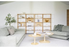 Natúr színű kerek dohányzóasztal tölgyfa dekorral 60x60 cm Hobart – Rowico